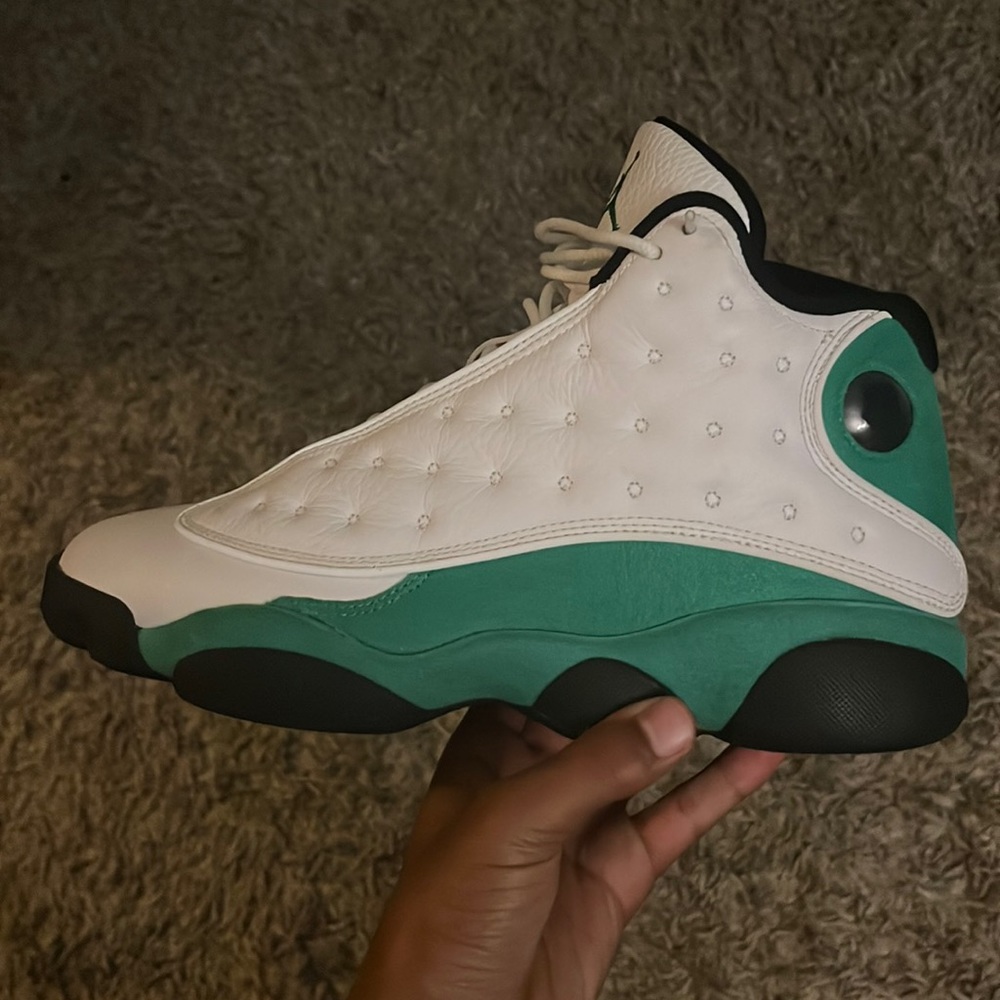 White lucky green 13s